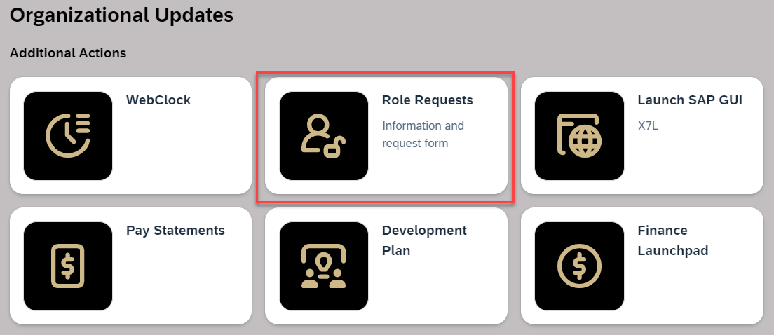 Organizational Updates Tiles